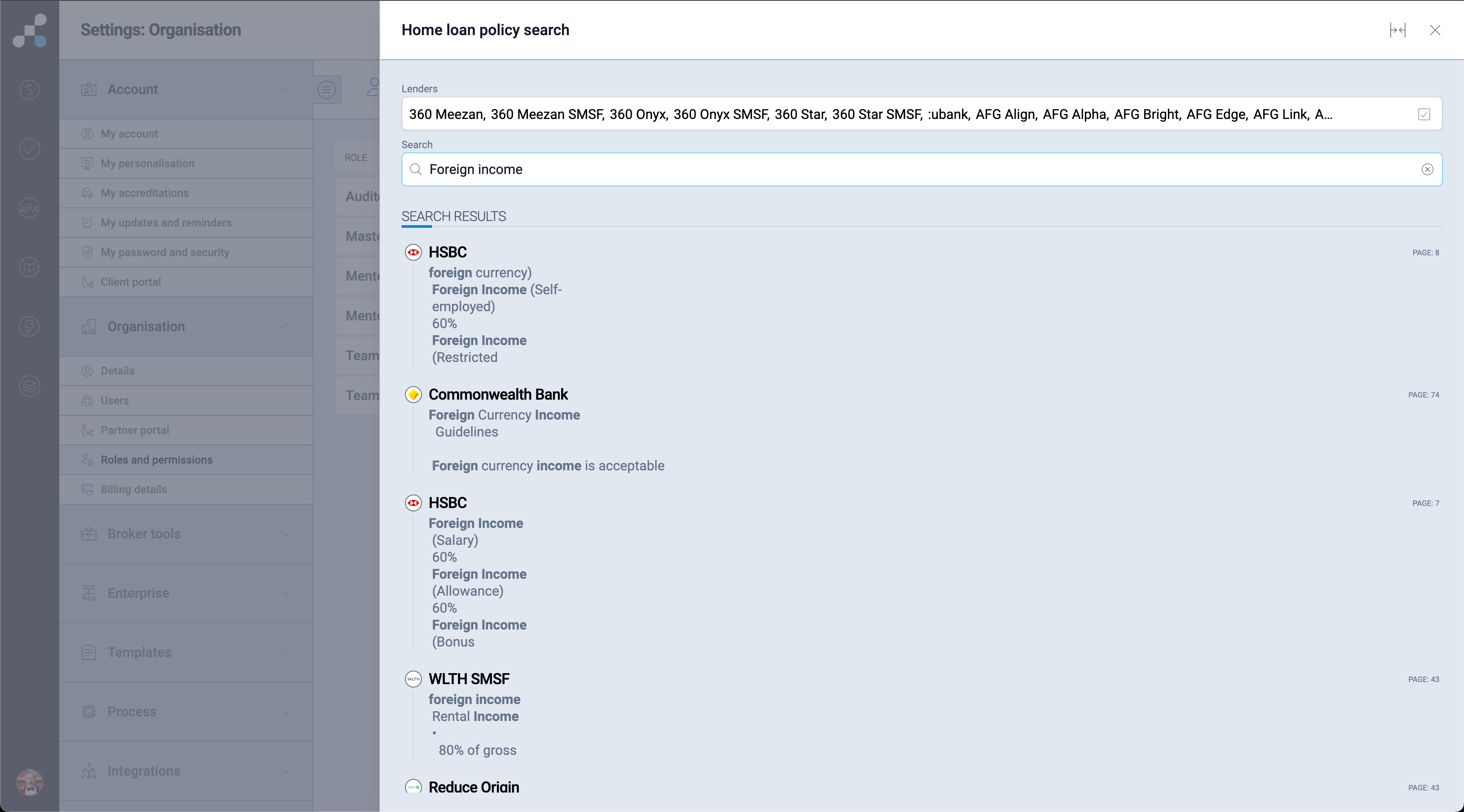 Policy search